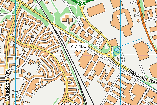 MK1 1EQ map - OS VectorMap District (Ordnance Survey)