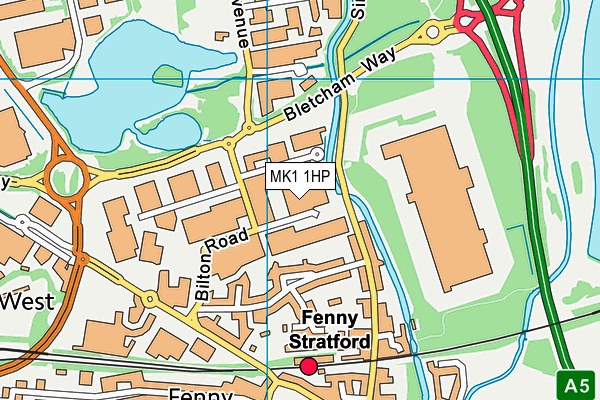 MK1 1HP map - OS VectorMap District (Ordnance Survey)