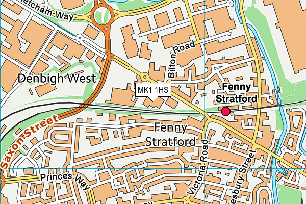 MK1 1HS map - OS VectorMap District (Ordnance Survey)