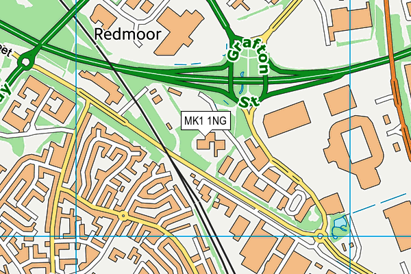 MK1 1NG map - OS VectorMap District (Ordnance Survey)