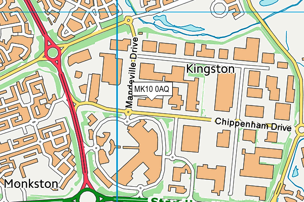 MK10 0AQ map - OS VectorMap District (Ordnance Survey)