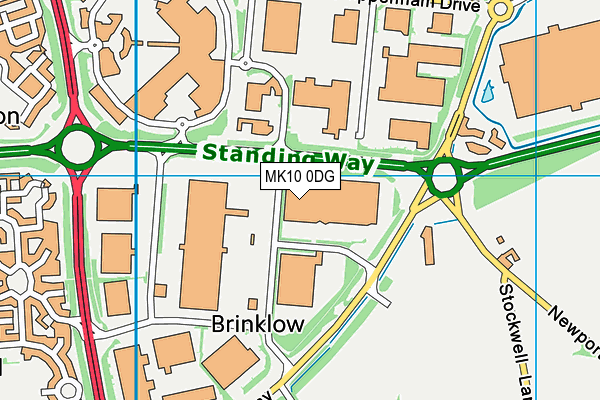 MK10 0DG map - OS VectorMap District (Ordnance Survey)