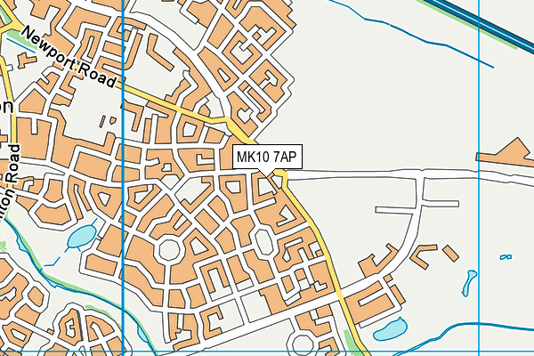 MK10 7AP map - OS VectorMap District (Ordnance Survey)