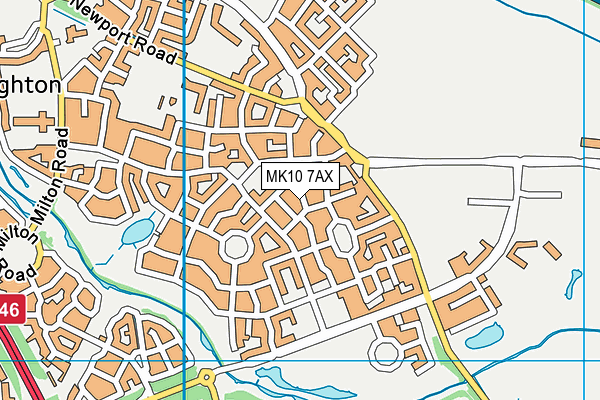 MK10 7AX map - OS VectorMap District (Ordnance Survey)