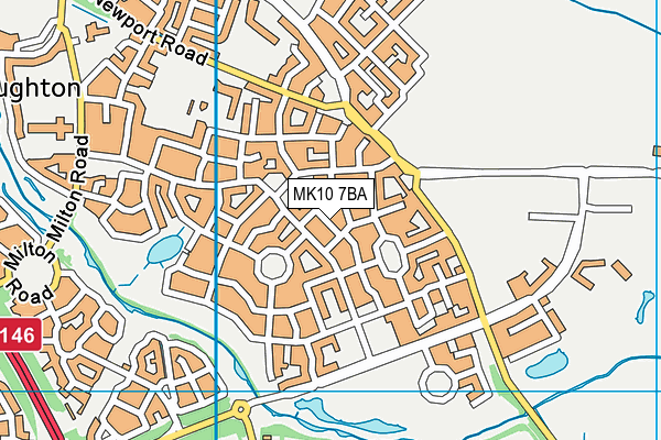 MK10 7BA map - OS VectorMap District (Ordnance Survey)