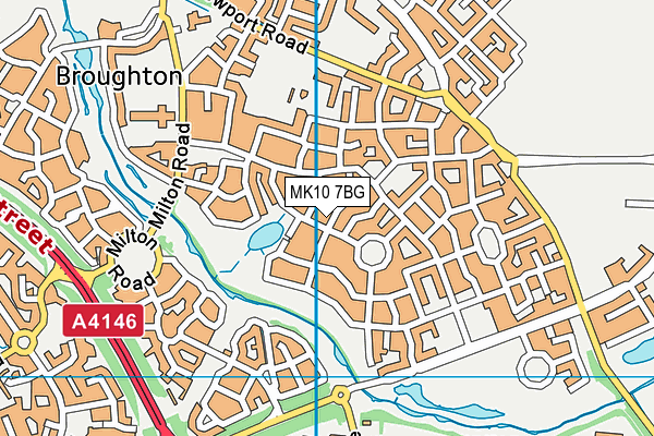 MK10 7BG map - OS VectorMap District (Ordnance Survey)