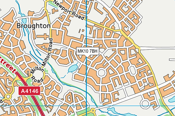 MK10 7BH map - OS VectorMap District (Ordnance Survey)