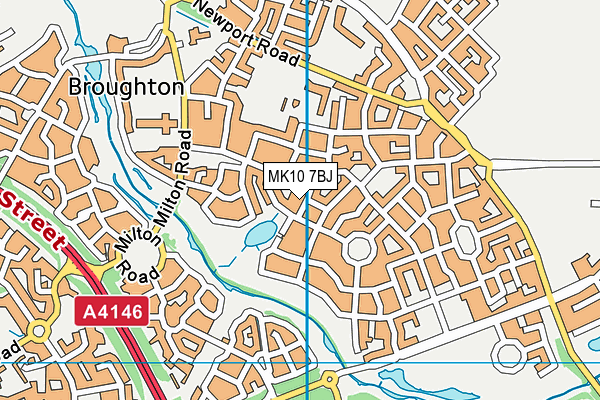 MK10 7BJ map - OS VectorMap District (Ordnance Survey)