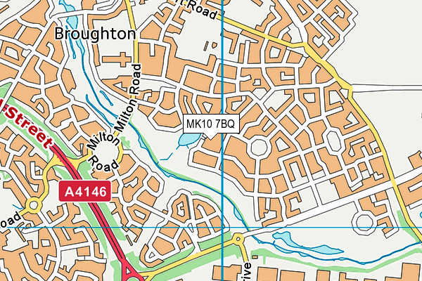 MK10 7BQ map - OS VectorMap District (Ordnance Survey)