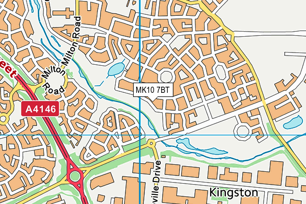 MK10 7BT map - OS VectorMap District (Ordnance Survey)