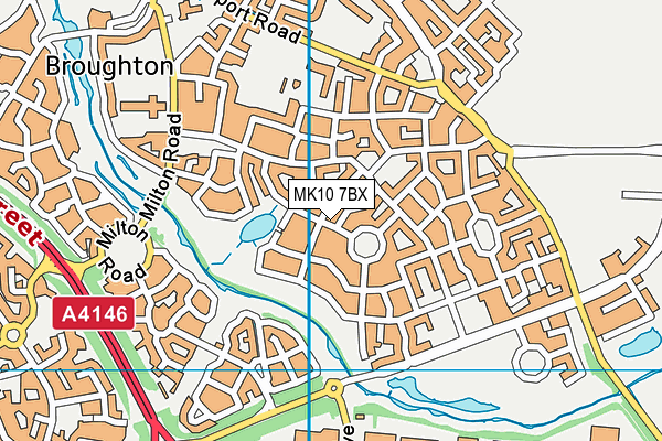 MK10 7BX map - OS VectorMap District (Ordnance Survey)