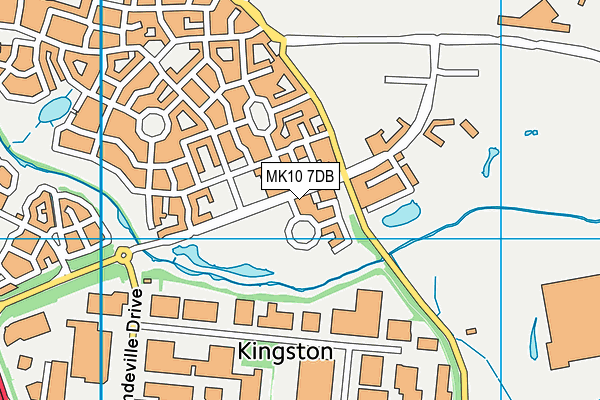 MK10 7DB map - OS VectorMap District (Ordnance Survey)