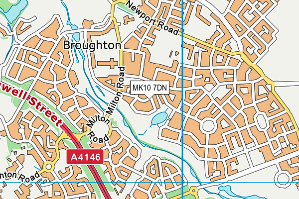 MK10 7DN map - OS VectorMap District (Ordnance Survey)