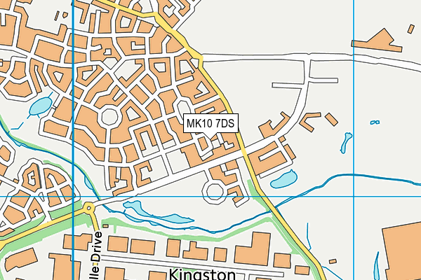 MK10 7DS map - OS VectorMap District (Ordnance Survey)