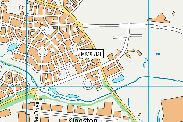 MK10 7DT map - OS VectorMap District (Ordnance Survey)