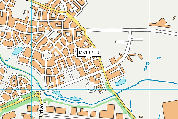 MK10 7DU map - OS VectorMap District (Ordnance Survey)