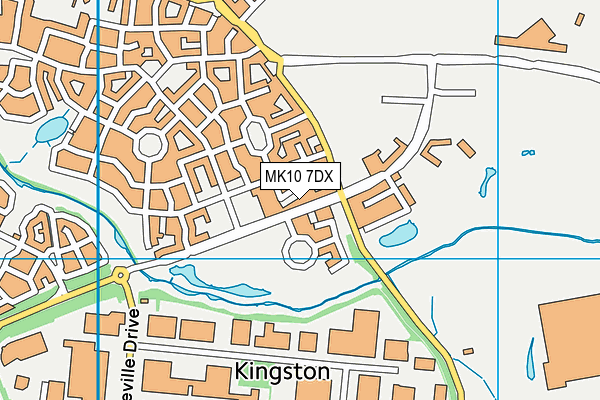 MK10 7DX map - OS VectorMap District (Ordnance Survey)