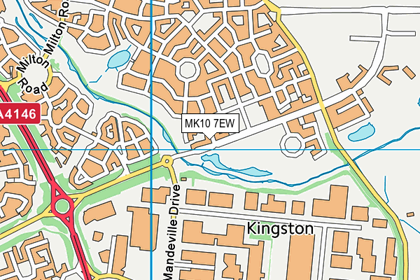 MK10 7EW map - OS VectorMap District (Ordnance Survey)