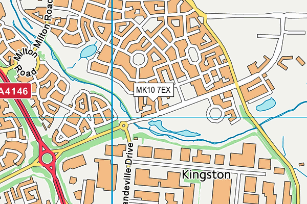 MK10 7EX map - OS VectorMap District (Ordnance Survey)