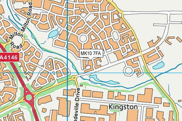 MK10 7FA map - OS VectorMap District (Ordnance Survey)