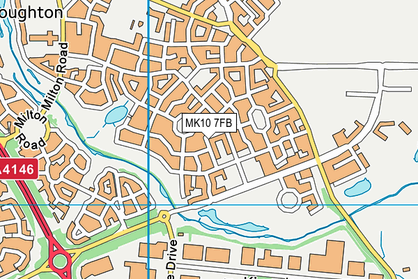 MK10 7FB map - OS VectorMap District (Ordnance Survey)