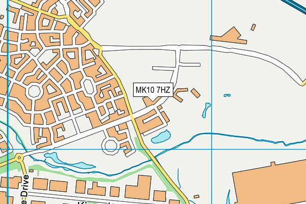MK10 7HZ map - OS VectorMap District (Ordnance Survey)