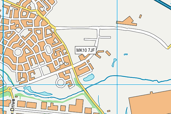 MK10 7JF map - OS VectorMap District (Ordnance Survey)