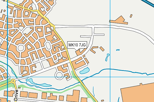 MK10 7JG map - OS VectorMap District (Ordnance Survey)