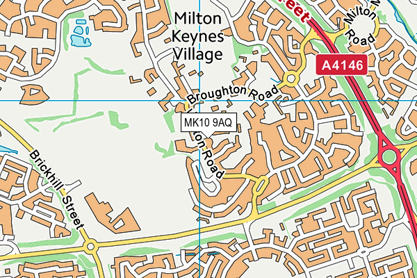 MK10 9AQ map - OS VectorMap District (Ordnance Survey)