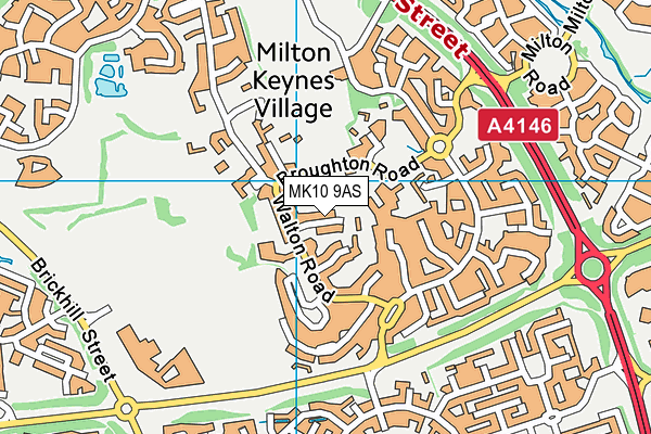 MK10 9AS map - OS VectorMap District (Ordnance Survey)