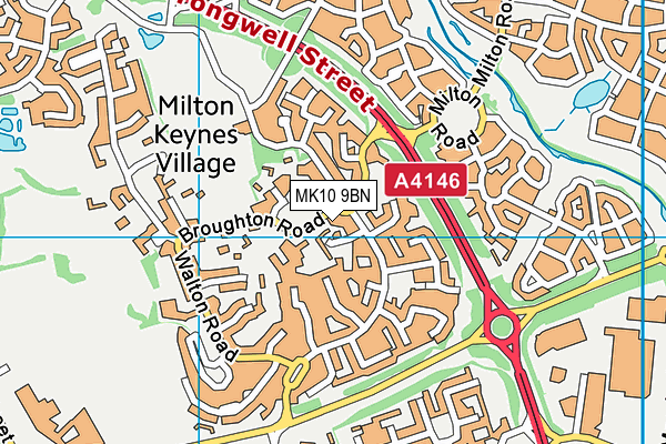 MK10 9BN map - OS VectorMap District (Ordnance Survey)