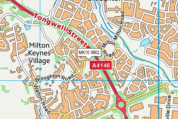 MK10 9BQ map - OS VectorMap District (Ordnance Survey)