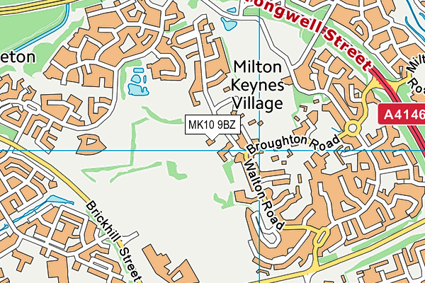 MK10 9BZ map - OS VectorMap District (Ordnance Survey)