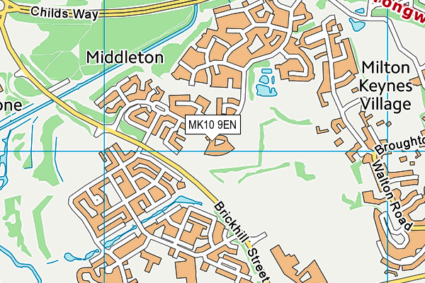 Middleton Primary School map (MK10 9EN) - OS VectorMap District (Ordnance Survey)