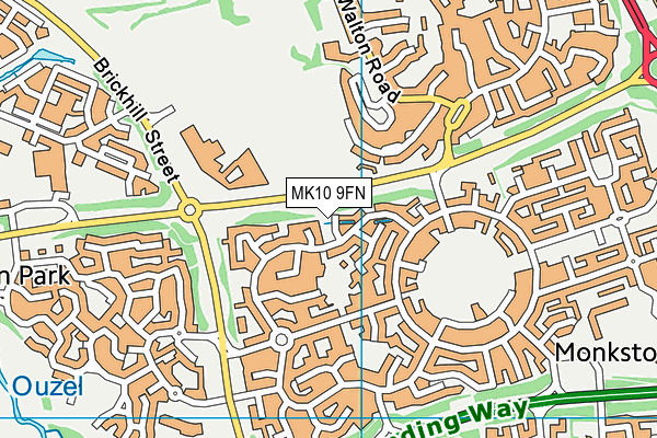 MK10 9FN map - OS VectorMap District (Ordnance Survey)