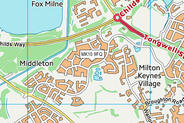 MK10 9FQ map - OS VectorMap District (Ordnance Survey)