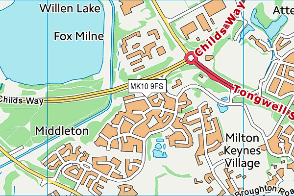 MK10 9FS map - OS VectorMap District (Ordnance Survey)