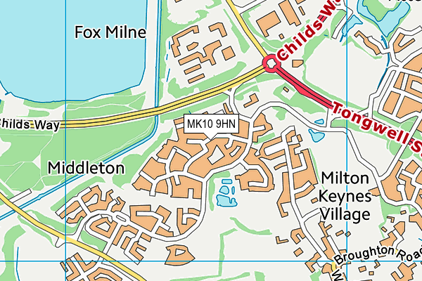MK10 9HN map - OS VectorMap District (Ordnance Survey)