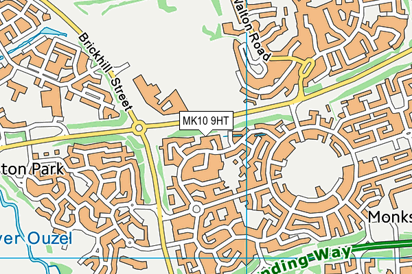 MK10 9HT map - OS VectorMap District (Ordnance Survey)