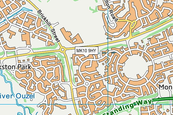 MK10 9HY map - OS VectorMap District (Ordnance Survey)