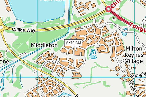 MK10 9JJ map - OS VectorMap District (Ordnance Survey)