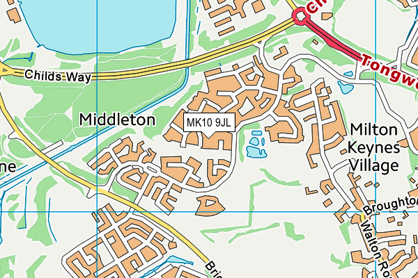 MK10 9JL map - OS VectorMap District (Ordnance Survey)