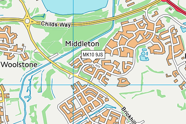 MK10 9JS map - OS VectorMap District (Ordnance Survey)