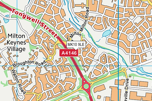 MK10 9LE map - OS VectorMap District (Ordnance Survey)