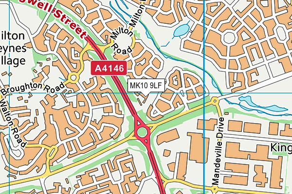 MK10 9LF map - OS VectorMap District (Ordnance Survey)