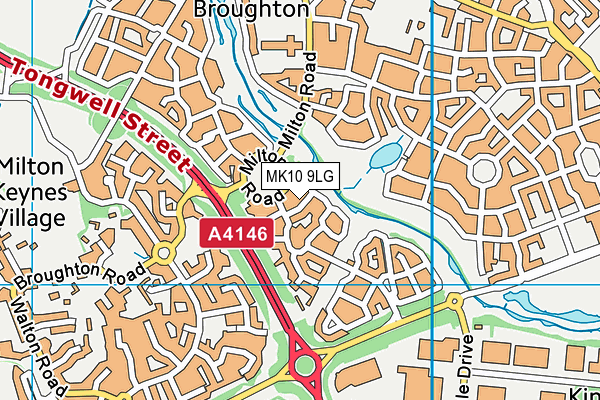 MK10 9LG map - OS VectorMap District (Ordnance Survey)