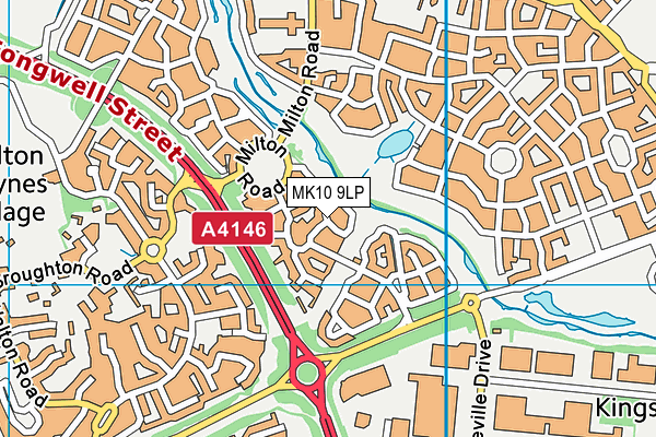 MK10 9LP map - OS VectorMap District (Ordnance Survey)