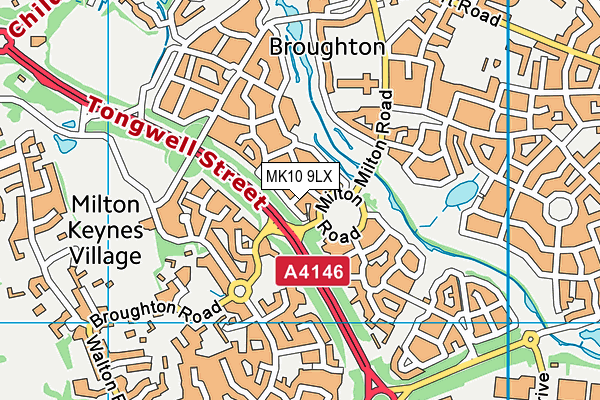 MK10 9LX map - OS VectorMap District (Ordnance Survey)