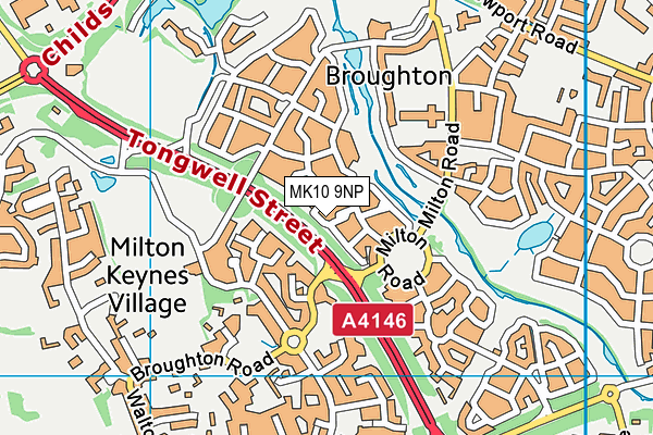 MK10 9NP map - OS VectorMap District (Ordnance Survey)