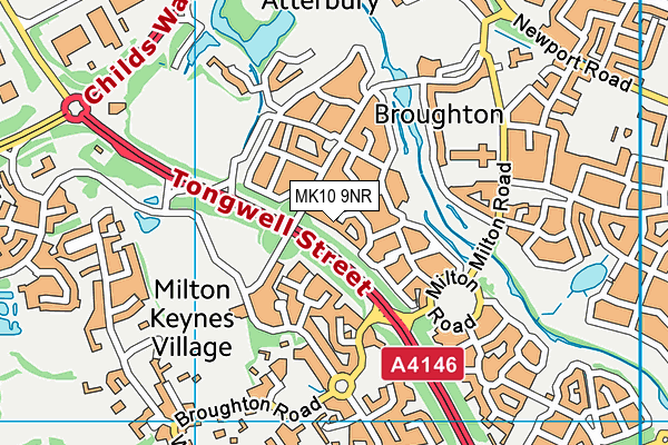 MK10 9NR map - OS VectorMap District (Ordnance Survey)